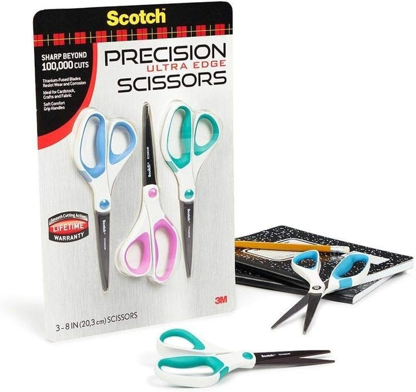8-Inch Precision Ultra Edge Scissors, 3-Pack (1458-3)