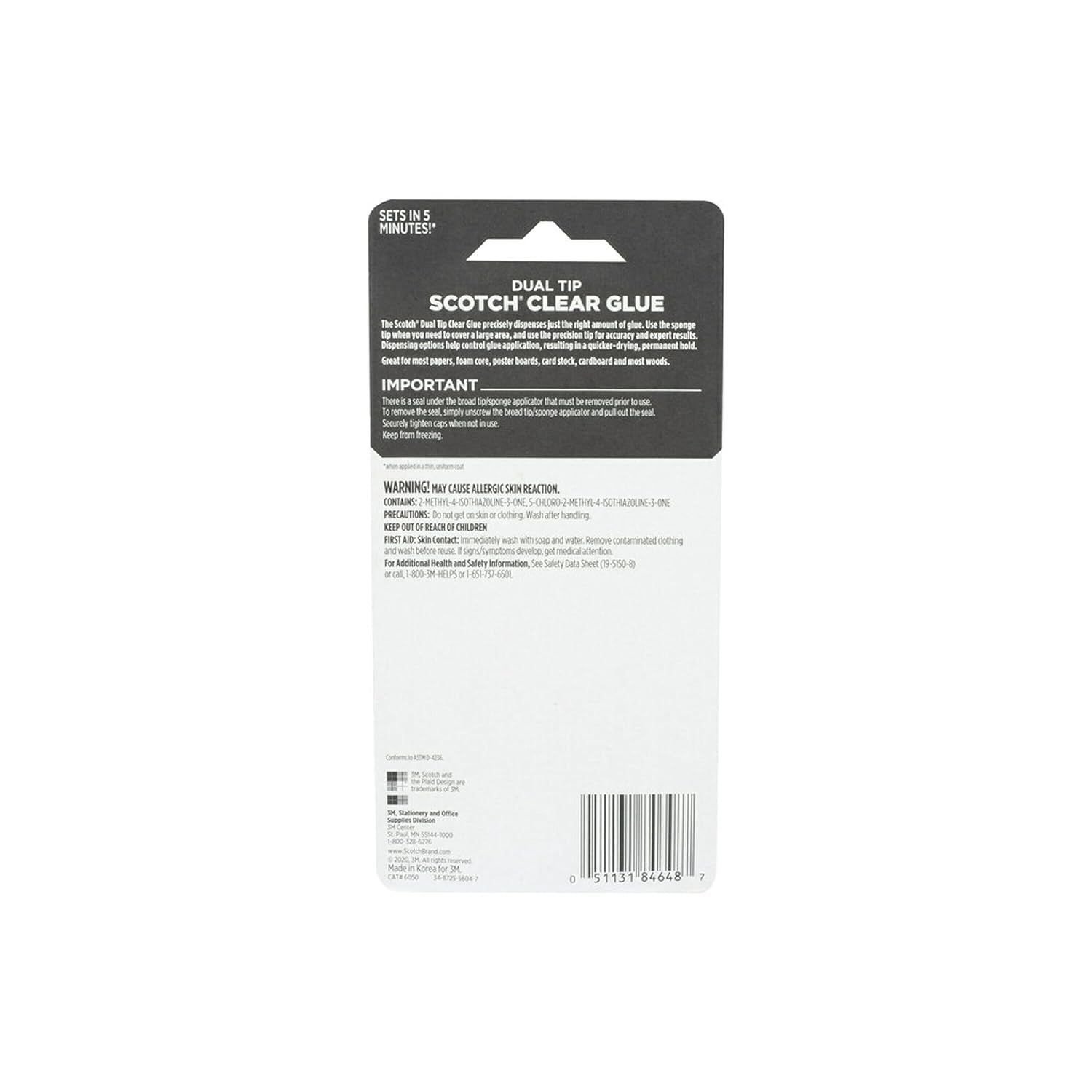 Clear Glue in 2-Way Applicator, 1.6 Oz, Photo Safe and Non-Toxic (6050)
