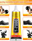 Upgrade T-7000 Black Adhesive Glue for Phone,  110Ml Waterproof Jewelry Glue Precision Craft Adhesive for Cell Phone Screen Repair Glass Wood Crafts Metal and Stones