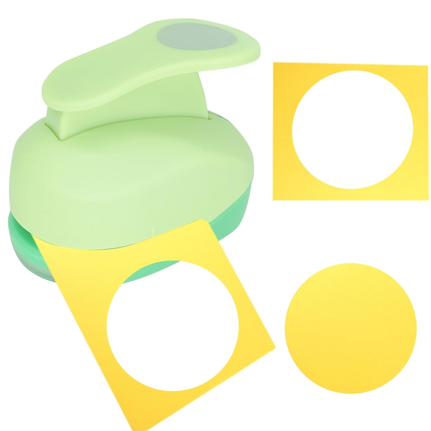 1.5 Inch Circle Paper Punch, Hole Punch Shapes, Circle Cutter Tool for Paper, Hole Puncher for Crafts, Scrapbooking, Cardstock, Greeting Cards, DIY, Kids Arts