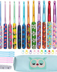 31Pcs Crochet Hooks Set,14 Sizes Crochet Hooks for Crocheting,Extra Long Crochet Needles 2Mm(B)-10Mm(N)