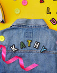 104 Pieces Iron on Letters for T-Shirts, 4 Sets of 26 Embroidered Alphabet A-Z Patches for Denim Jackets, Hats, Fabric (1 In)