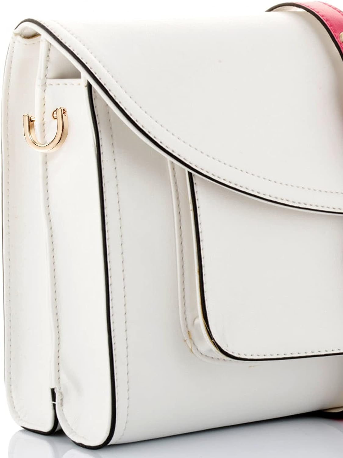 D-Rings Screw in Shackle Horseshoe U Shape D Ring DIY Leather Craft Purse Keychain Accessories for Strap 2Cm (Gold)