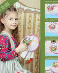 6 Pieces Embroidery Hoops and 15 Needles, Plastic Circle Cross Stitch Hoop Ring Embroidery Circle Set, 3.4 Inch to 10.4 Inch (Multicolor)