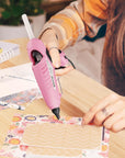 Hot Glue Gun,  Pink Glue Gun Kit Full Size, 80/200W Dual Power, ON/OFF, with 20 Transparent&10 Colored Glue Sticks(7/16"), Fast Preheating Heavy Duty Glue Gun for Crafts, DIY, Arts, Home Repair