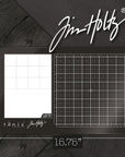 Tim Holtz Travel Glass Cutting Mat - Portable Work Surface with 8X8 Measuring Grid and Palette for Mixed Media - Art Supplies with Carry Case
