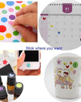 18 Sheets 1512 Pcs Colorful Dot Heart and Star Shape Self Adhesive Stickers, for Scrapbooking and Kid DIY Arts Crafts (Mixed Dots,Hearts,Stars, 18 Sheets)