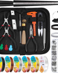 Jewelry Wire Wrapping Jewelry Making Supplies Kit, Ring Sizer Measuring Tools Kit with Tools, Ring Craft Wires, Jewelry Findings for Rings Repair