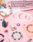 9 Pieces Silicone Bracelet Mold and Ring Resin Casting Mold Set round Epoxy Jewelry Mold Silicone Bangle Ring Mold for Jewelry DIY Crafts Making Supplies