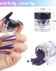 Mica Powder,Intense Chameleon Powder, Ultra Fine Colorshift Mica Powder for Epoxy Resin Crafts/Tumblers, Chrome Pigment Powder for Chameleon Nail Art/Paints/Soap Making