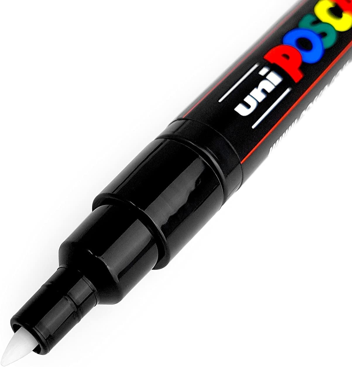- Ultra Fine to Fine Paint Marker Pens Set - PC-1MR, PC-1M, PC-3M - Black Ink - Pack of 3