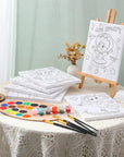 6 Pieces Black Girl Pre Drawn Canvas for Painting 8 X 10 Inch Pre Drawn Stretched Canvas Stretched Outline Canvas Sip and Paint Kit for Adults Kids Paint Birthday Gifts