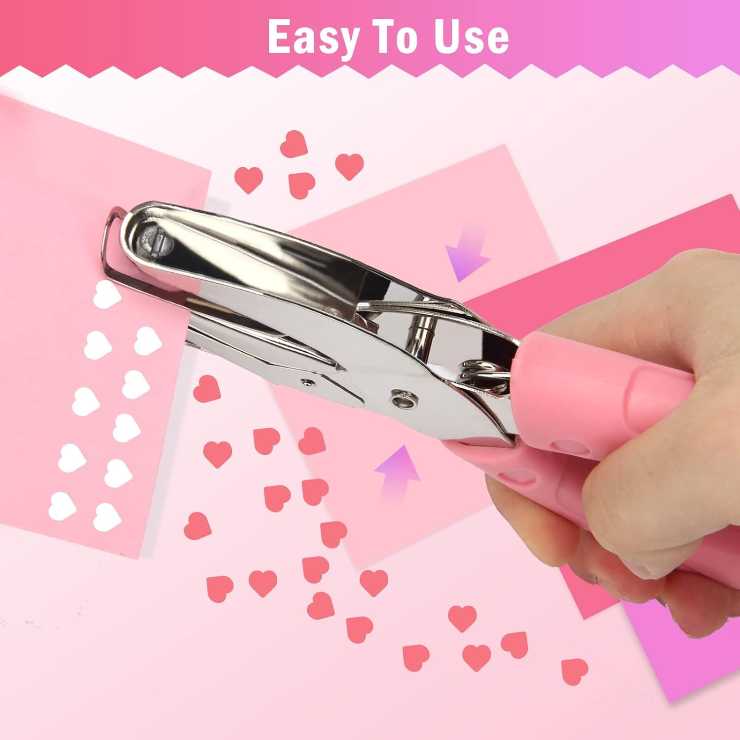 Heart-Shape Handheld Hole Paper Punch,  Heart Hole Punch + Star Hole Punch 1/4 Inch Metal Single Hole Paper Punch, with Soft-Handled for Tags Clothing Ticket