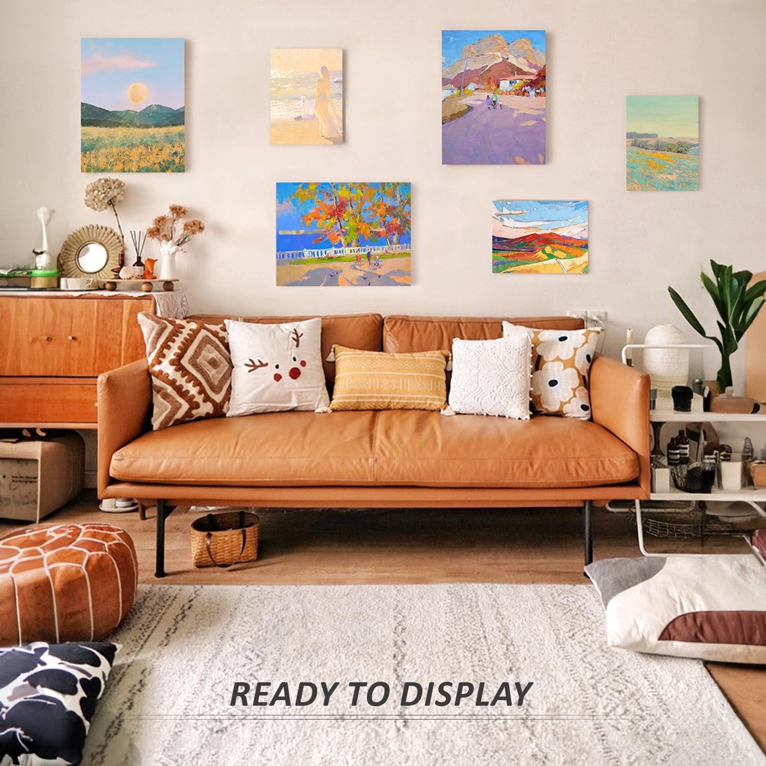 24 Pack Stretched Canvas for Painting, 6X8, 8X10, Each of 12, 100% Cotton & Primed White Canvas Boards for Beginners, Kids, Artists - Ideal for Oil, Acrylic, Watercolor & Pouring