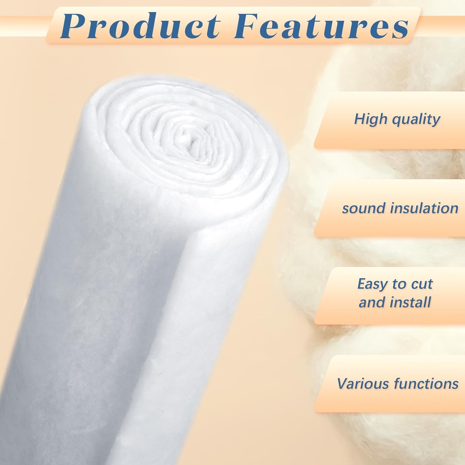 2 Roll Upholstery Quilt Batting 36 Inch X 5 Yard X 0.4 Inch Polyester Batting Multipurpose Fiberfill Stuffing Fabric for Cushion Pillows Bedspreads Interior Decoration Crafts