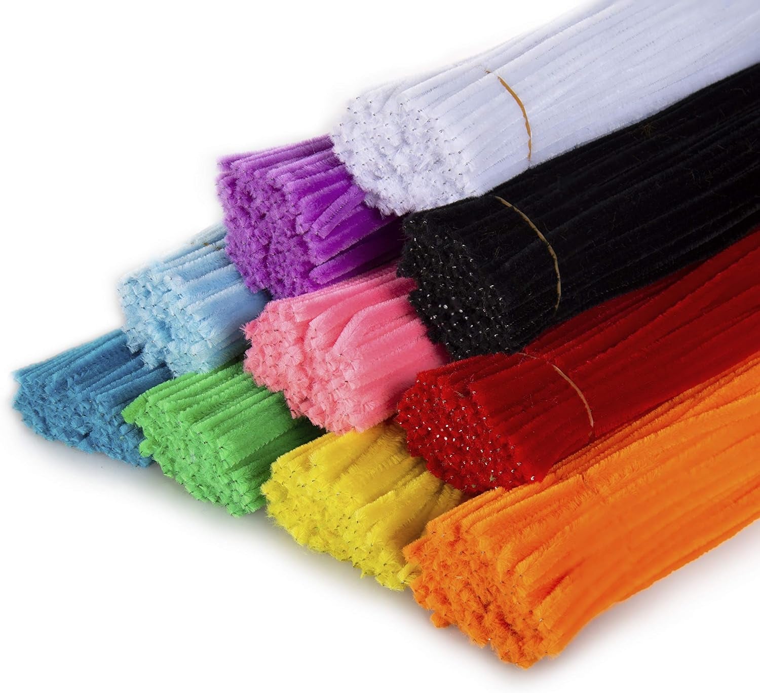 1,000 Pipe Cleaners in 10 Assorted Colors, Value Pack of Chenille Stems for DIY Arts and Craft Projects and Decorations - 6Mm X 12 Inches (1000)