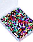 20,000 Pcs Bulk Loose Sequins round Cup Sequins Iridescent Spangles Flat Beads with Storage Box for Crafts, Sewing, Slime, Wedding, Christmas DIY Arts Crafts, 80 Grams, 6 Mm