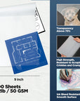 Tracing Paper for Drawing 9”X12" - 100 Sheets of Tracing Paper Pad, 50Gsm Artistic Tracing Paper for Kids, Transparent Paper for Trace Images, Sketch, Drawing by