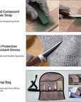 Wood Whittling Kit with Basswood Wood Blocks Gifts Set for Adults and Kids Beginners, Wood Carving Kit Set Includes 3Pcs Wood Carving Knife & 8Pcs Blocks & Gloves for Widdling Kit