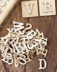 306 Pieces 1-1/4 Inch(1.25") Small Unfinished Wooden Letters and Wooden Numbers Decorative Font Alphabet Letters for Scrapbooking DIY Crafts Homemade Project