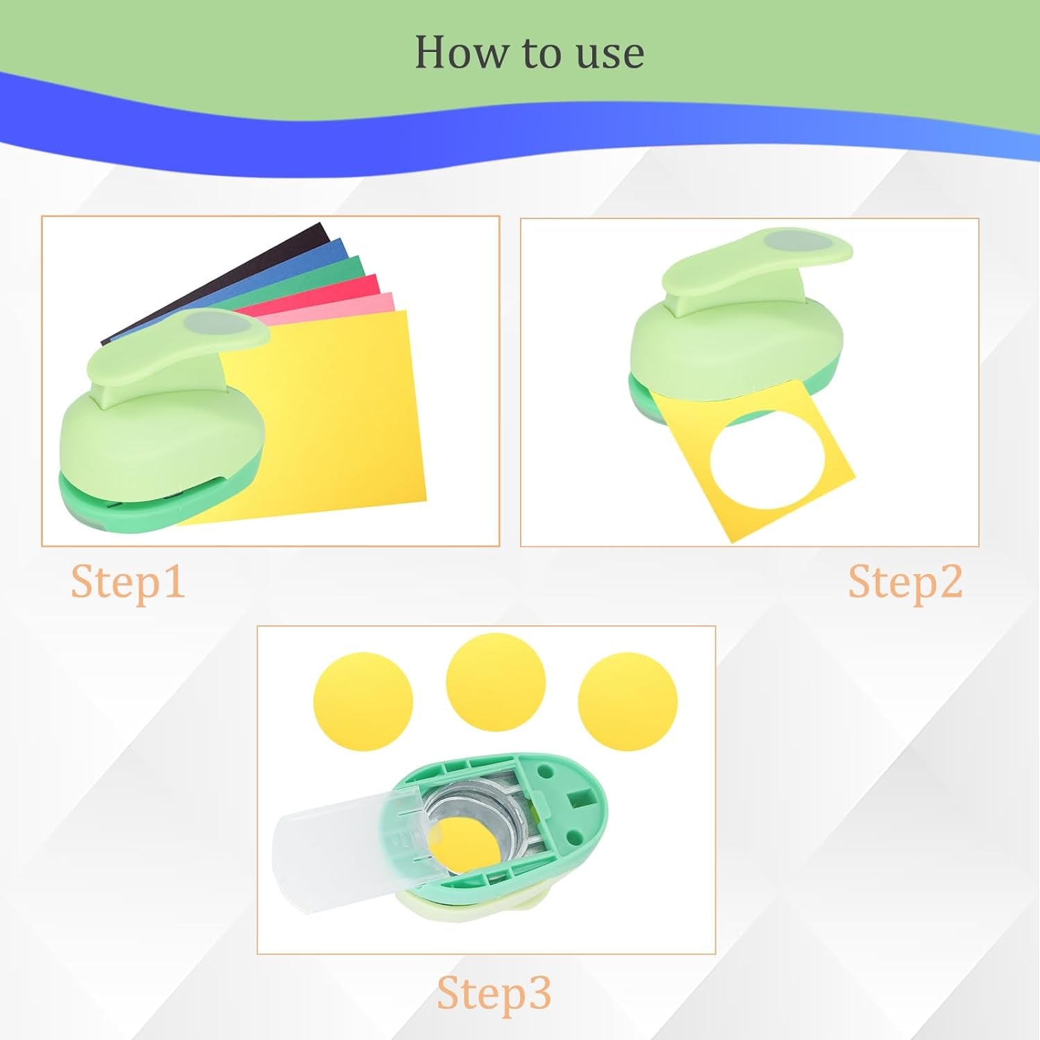 1.5 Inch Circle Paper Punch, Hole Punch Shapes, Circle Cutter Tool for Paper, Hole Puncher for Crafts, Scrapbooking, Cardstock, Greeting Cards, DIY, Kids Arts