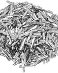 0.8 Inch 500 Silver Elastic Barbed Cord Stretch Loop Band Metal Ends