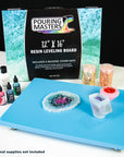 Leveling Board for Epoxy Resin, 16" X 12", 3 Silicone Cover Mats - Adjustable Precision Leveling Table for Self-Leveling Resin, Acrylic Pouring Paint, Molds, Arts, Crafts Projects Tool
