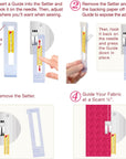 - Super Easy Seam Guide Setter - 1 Seam Guide Setter (4¾" X 1¼" X 1/16”) & 6 Seam Guides - Take the Guesswork Out of Achieving Precise ¼” Seams.