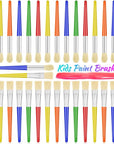 Paint Brushes,  30 Kids Paint Brushes Bulk Children Paint Brushes Set with Jumbo round Watercolor Paint Brush and Large Flat Craft Paint Brushes