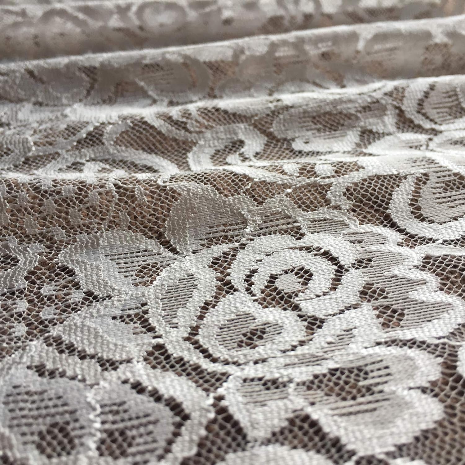 Olive Lace 6 Inches Wide White Stretchy Lace Ribbon Elastic Trim Fabric with Floral Pattern for Bridal Wedding Decorations , Sewing DIY Making and DIY Crafts-5 Yards (910 White)