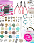 Deluxe Jewelry Making Kit with Video Course, Includes Instructions, Beads, Necklace, Bracelet, Earrings Making, Crafts for Adults, Beginners, Christmas Gift for Teens, Girls 13-15, Moms, Women