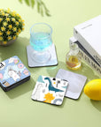 Sublimation Blank Cup Coasters Bulk Square Blank Cup Mat Rubber for Sublimation Transfer Heat Press Printing DIY Crafts 3.93 X 3.93 Inch (50 Pieces)