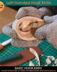 S01L Wood Spoon Carving Knives Set Spoon Making Tools Kit Whittling Knife Hook Knife Left-Handed Bowl Cup Kuksa for Beginners Woodworking Professional Left Handed Wood Carving Kit