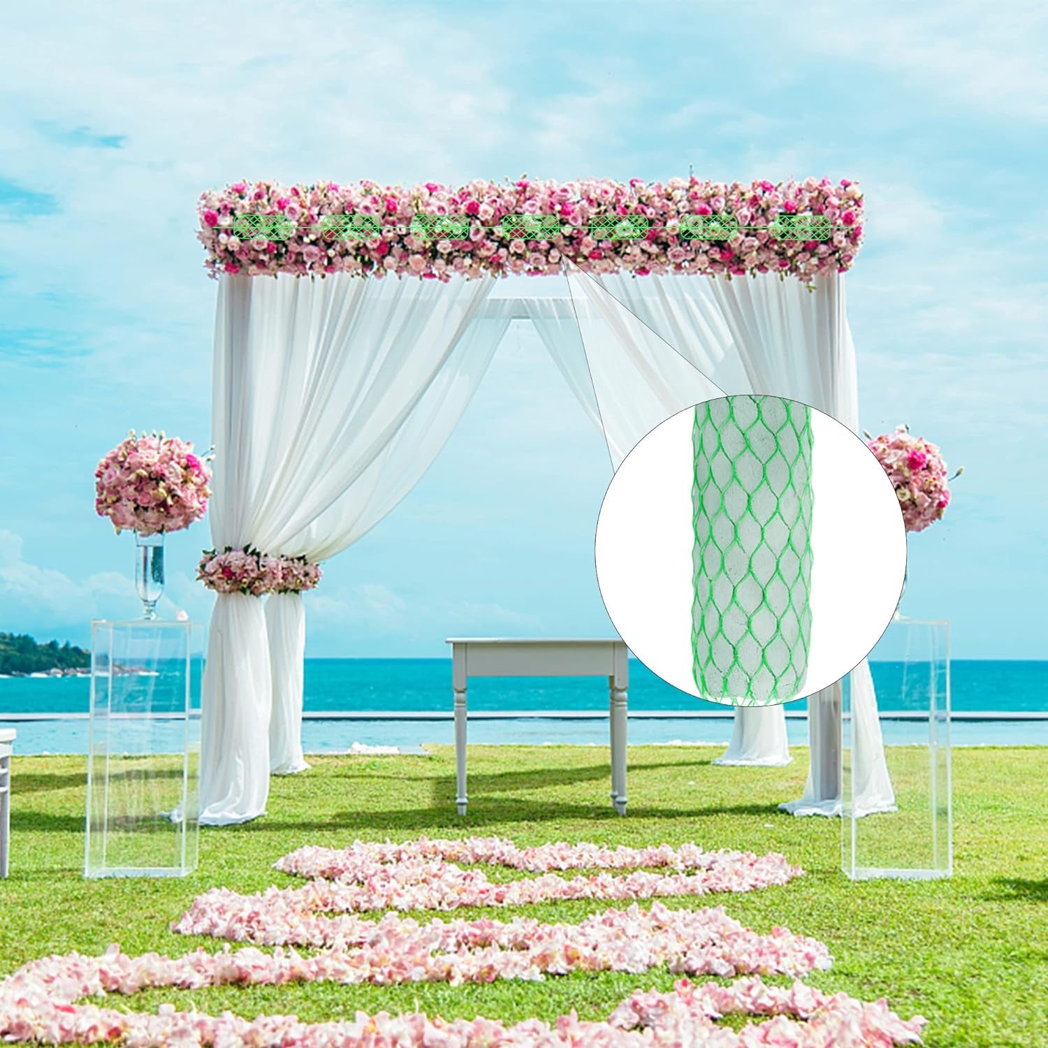 14 Piece Floral Foam Garland for Flowers,9.2Ft Flower Sponge Blocks Kit,Absorption Flower Holder Arch Door,Floral Craft Dry Foam Bricks,Green Floral Foam Arrangement for Home Wedding Garden