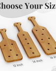 14Inch Bamboo Paddle with Holes, Solid Wood Paddle with Smooth Surface, 1 Pack,1