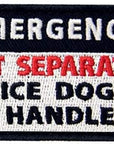 Service Dog in Case of Emergency Medic Paramedic Star of Life Vests/Harnesses Patch Embroidered Fastener Hook & Loop Emblem