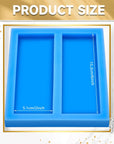 Double Cavity Silicone Knife Scale Mold Casting Resin Knife Mold for Bottle Stopper DIY Craft Making Supplies, 0.4 X 2 X 6 Inches, Blue (2)