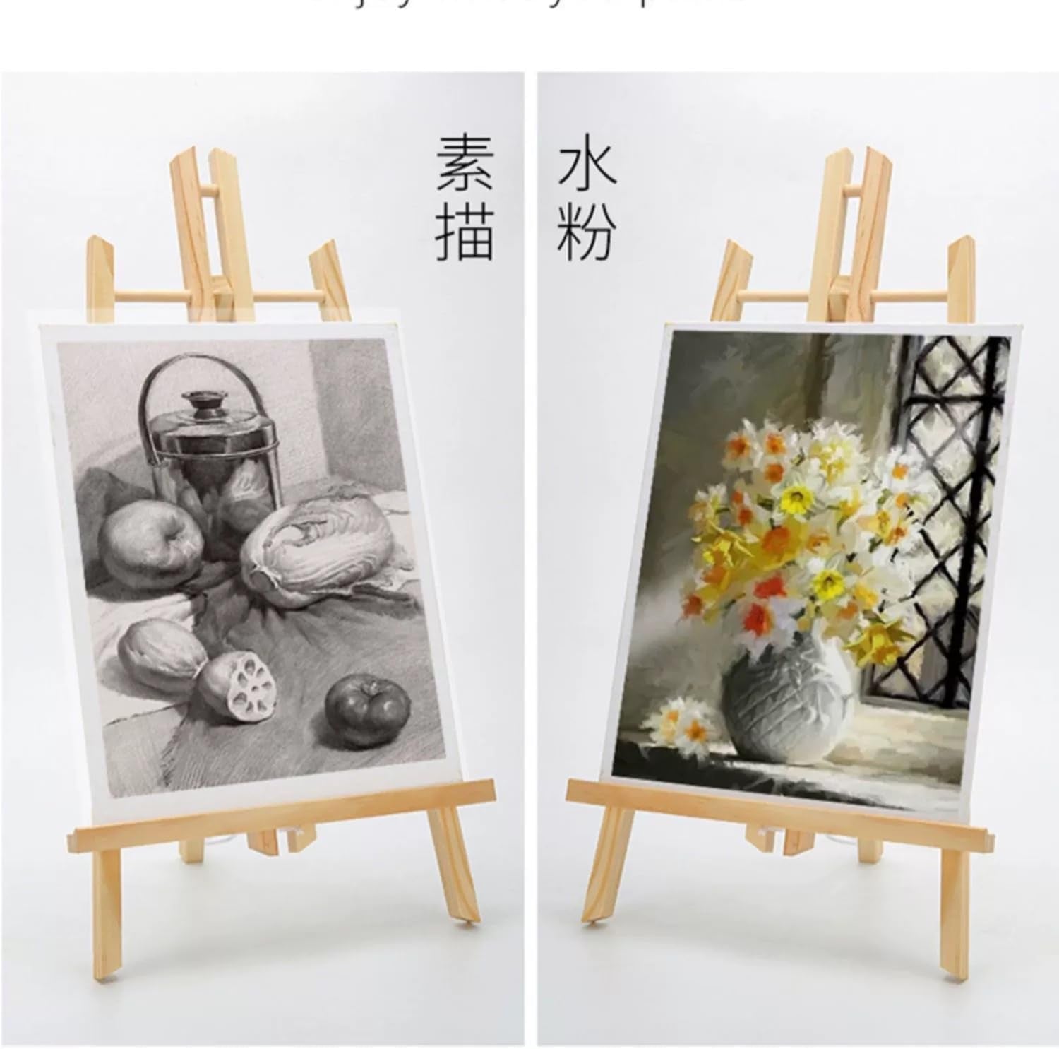 3Pack 16 Inch Wood Easels - Wooden Desktop Easel Stand, Multi-Purpose Art Easel for Painting Classes, Art Parties, Carrying &amp; Quality Guaranteed