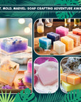 Soap Making Kit for Adults & Kids - Soap Making Supplies with 2Lbs Glycerin Soap Base, Silicone Molds, Dried Petals, Fragrance Oils, Pigments & More - Fun, Easy, Creative DIY Craft Kits