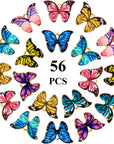 56 Pieces Butterfly Charms Butterfly Pendants Kawaii Charms for Jewelry Making DIY Necklace Bracelets Accessories