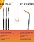 Artist Paint Brushes Set of 12 - Paint Brushes for Acrylic Painting, No Shedding Flat Fan Acrylic Paint Brushes, Face Watercolor Nail Oil Paint Brushes with Aluminum Ferrule & Wooden Handle