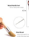 Bookbinding Kit -  Bookbinding Supplies, Hand Book Binding Starter Tools Set with Real Bone Folder,Paper Awl, Large-Eye Needles, Glue Brush, Wax Thread for Handmade DIY Books