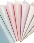 Shiny Pearl Faux Leather Sheets: Soft Pearl Lustrous Textured Metallic PU Synthetic Leather Fabric 8Pcs/Set 12X8 Inch for Bows Earrings Making DIY Craft (Light Color)