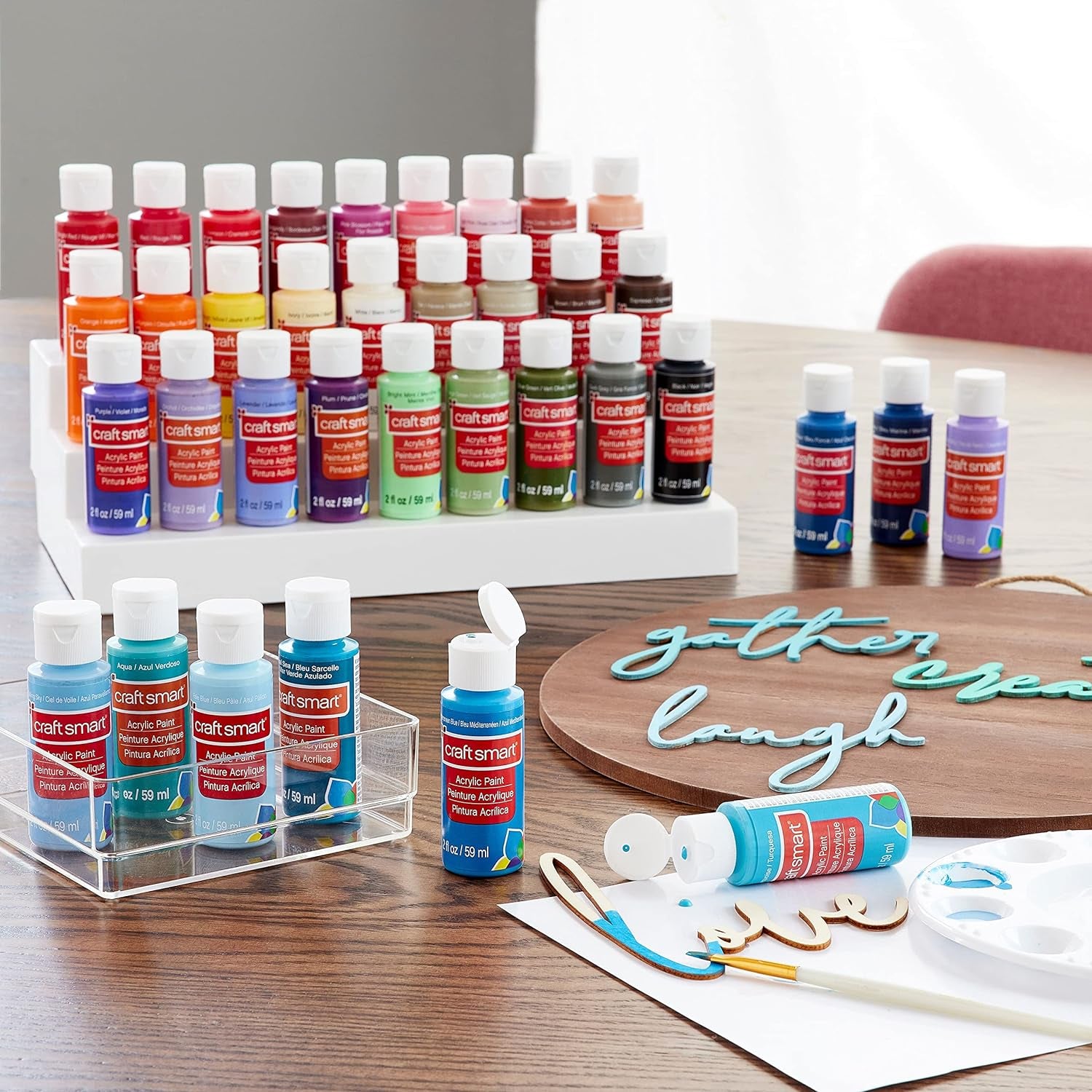 36 Assorted Acrylic Paint Set by  - Non-Toxic Paint for Drawing, Painting, Art &amp; Crafts Supplies - 1 Pack