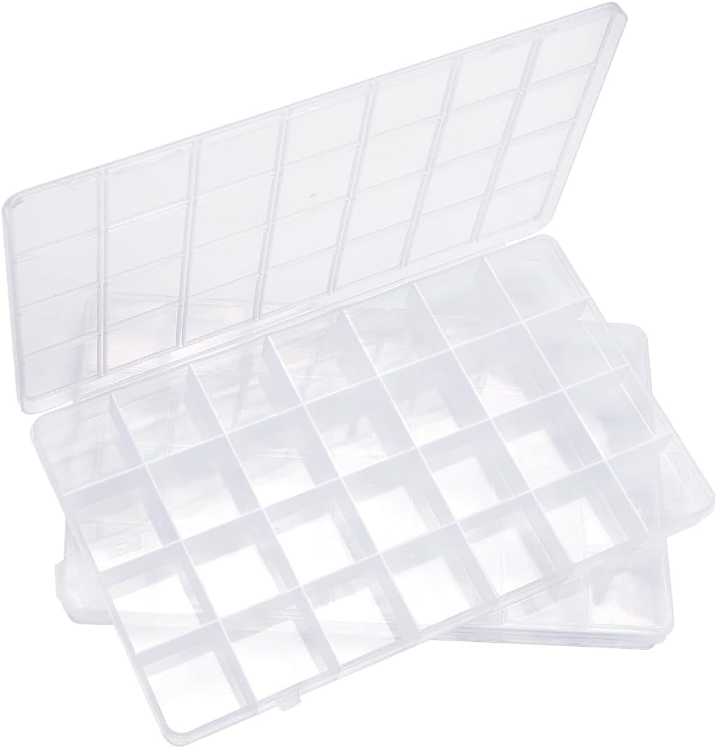 28 Grids Bead Organizer, Craft Organizers and Storage, Acrylic Organizers, Plastic Bead Organizer Box for Crafts Organizing Storing