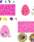 Silicone Mould for Flower and Butterfly Candy - for Cake Decoration,Chocolate Fudge, Polymer Clay, Soap, Confectionery Projects.