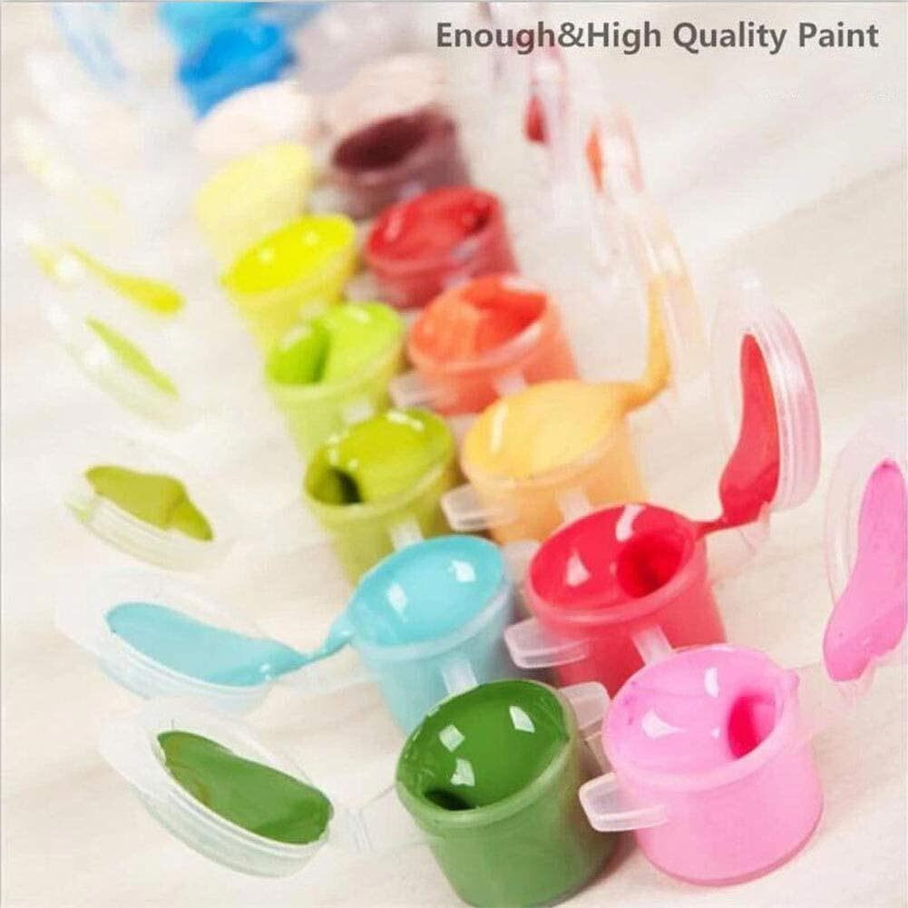 DIY African Woman Paint by Numbers for Adults Canvas, Flowers and Girl Paint by Number Kits on Canvas - Frameless Oil Painting Kits Arts and Crafts for Home Decor Present 16X20 Inch