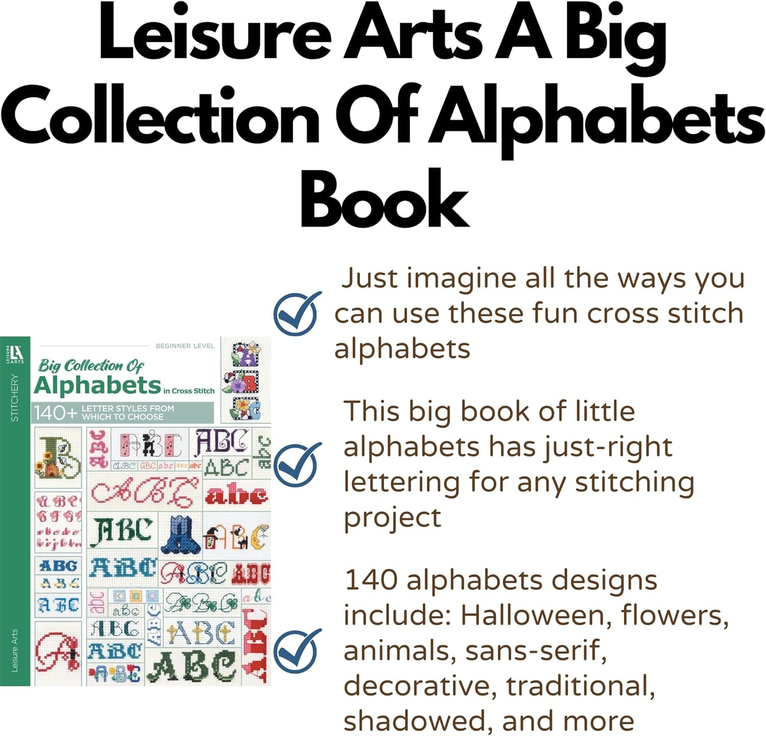 a Big Collection of Alphabets Book, Cross Stitch Alphabet Pattern Books, Cross Stitch Letters Bible, Alphabet Cross Stitch Kits, Cross Stitch Letter Patterns