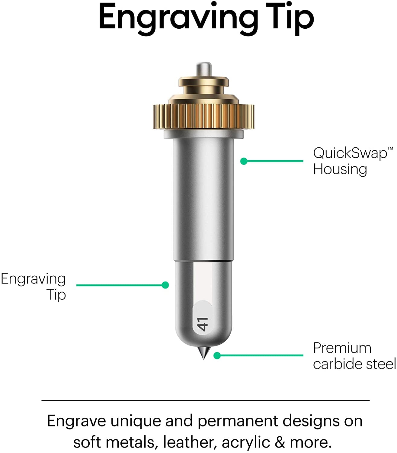 Quickswap Engraving Tip, Silver