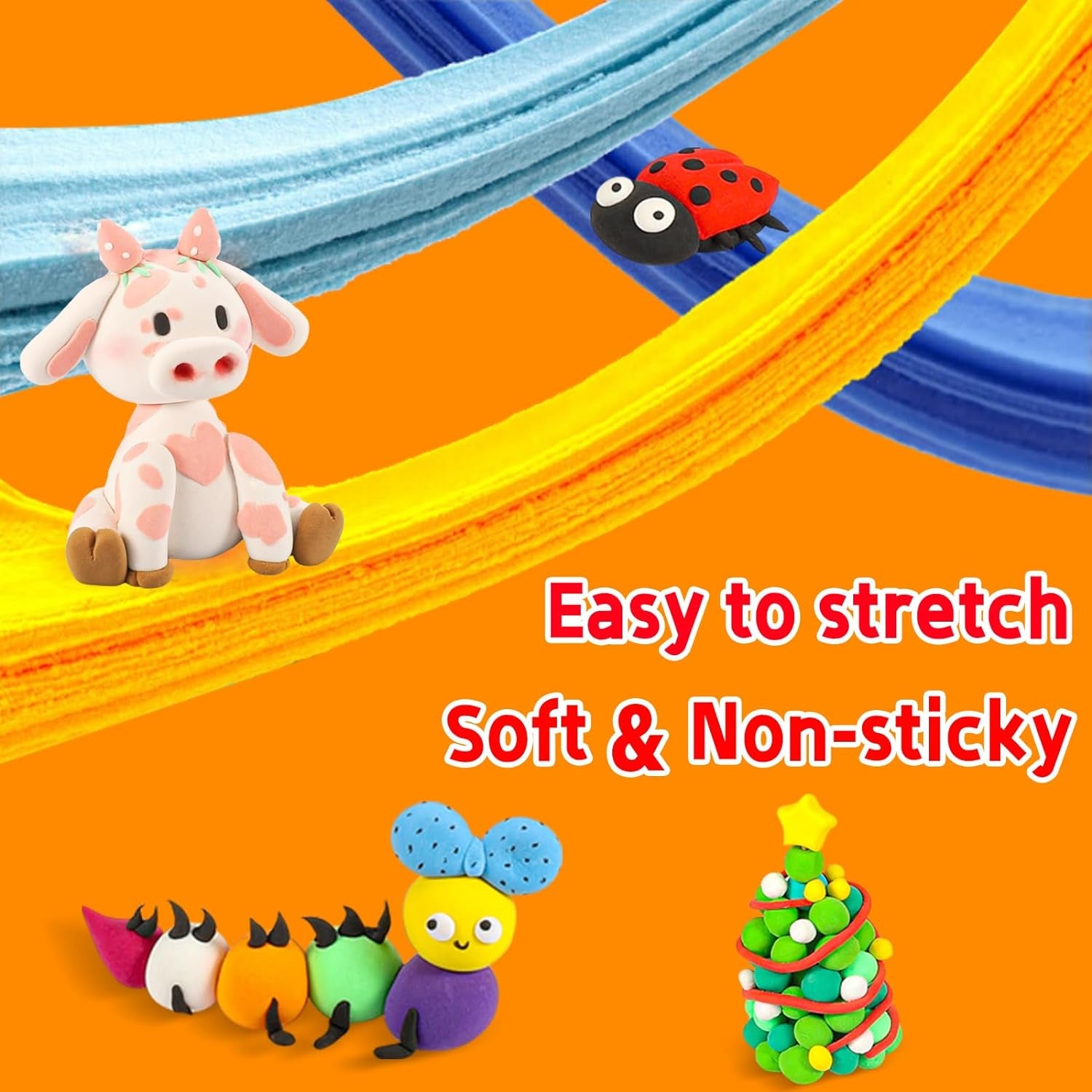 Air Dry Clay 50 Colors-Diy Modeling Clay Starter Kit with Sculpting Tools, Great Gift for Artistic Kids